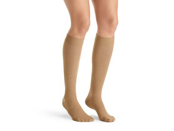 Jobst UltraSheer Compression Stockings Knee High. Photo of the compression stockings.