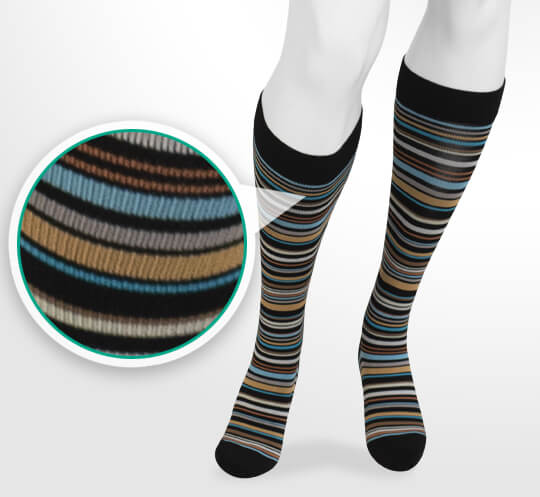 Juzo Power Vibe Compression Socks. Photo of the compression socks.