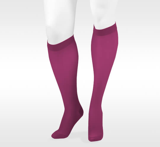 Juzo Sheer Compression Stockings Knee High. Photo of the compression stockings.
