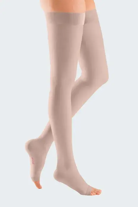 Mediven Plus Compression Stockings Thigh High. Photo of the compression stockings.