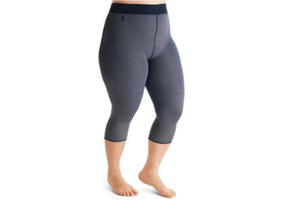 Jobst Confidence Leg Garment. Photo of a model wearing the compression garment.