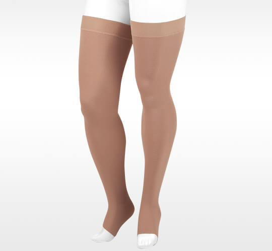 Juzo Expert Cotton Compression Stockings. Photo of the compression garments for legs.