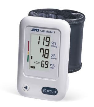 A&D Medical One-Step Plus Memory Blood Pressure Monitor with Small Cuff