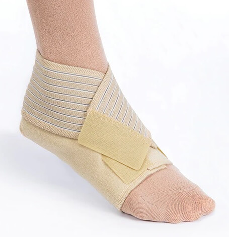 Jobst Foot FarrowWrap. Image of the foot compression wrap being modeled.