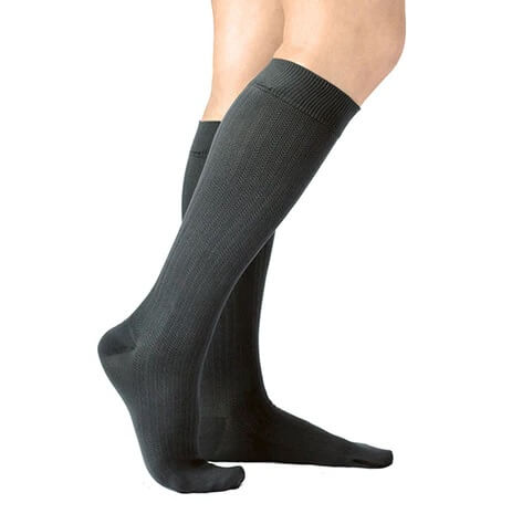 Mediven Comfort Vitality Compression Socks. Image of the compression socks being modeled.