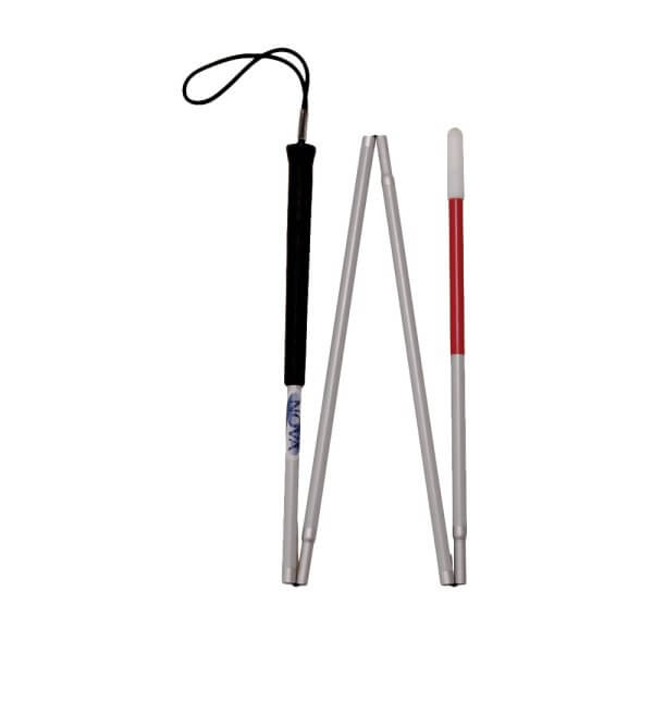 Nova Cane For Visually Impaired. Photo of the cane in folded position.