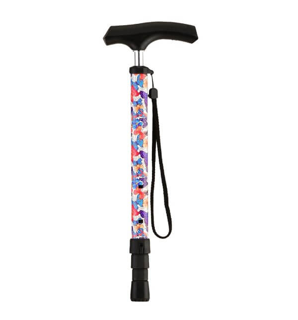 Nova Compact Travel Cane. Photo of the cane in the compact position.