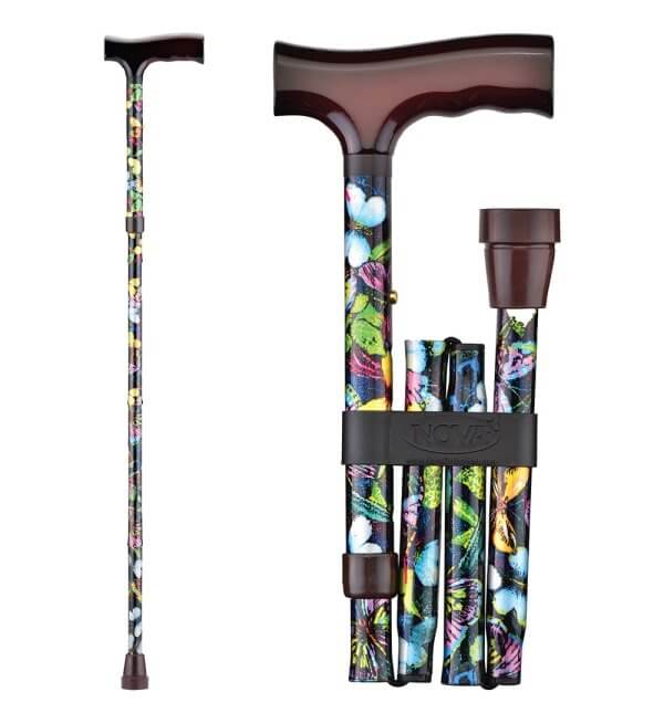 Nova Folding Cane. Photo of the cane.