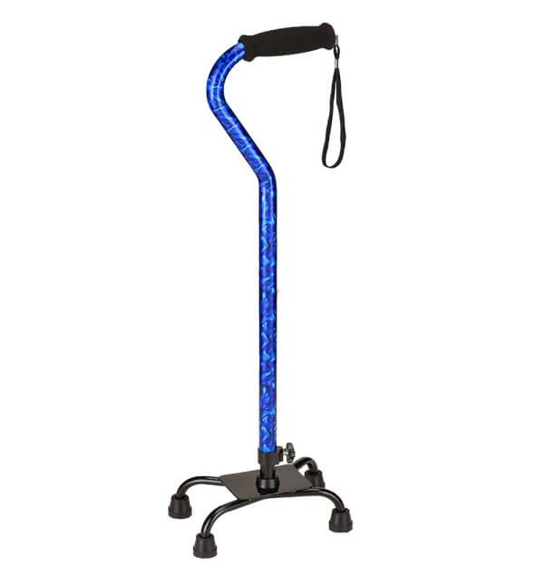 Nova Small Base Quad Cane. Photo of the cane.