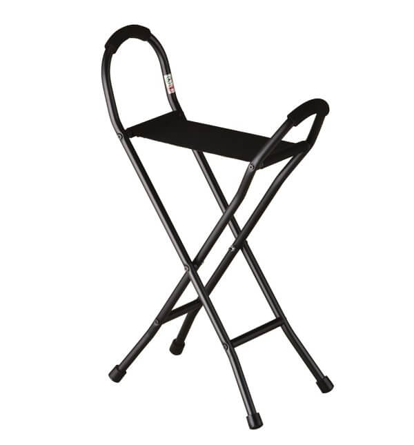 Nova Travel Seat Cane With Sling Seat. Photo of the cane.